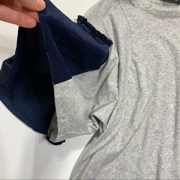 Trame Italy unique design ruffle sleeves tee shirt - Picture 3 of 8